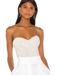 SOLD!Retrofete x REVOLVE Katie Bustier Sweetheart Crop beaded Top